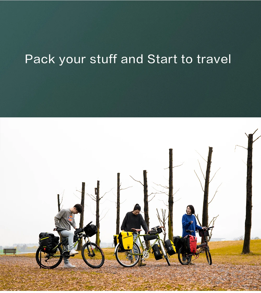 Rhinowalk 7L-15L Fahrradtasche, 100 % wasserdicht, Frontgepäckträger, hinten, Fahrradgepäckträger, Radfahren, Tasche, Fahrradzubehör, MTB – Detail 2