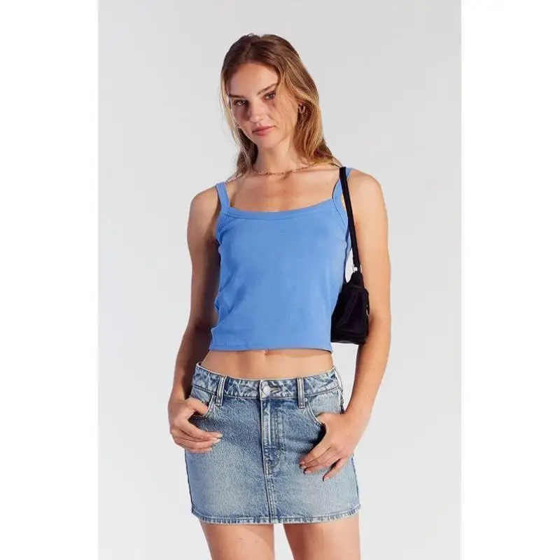 

Cross-Border Mid-Length Elastic Denim Skirt for Women Casual Sportswear Set with Seven-Quarter Sve T-irt And orts