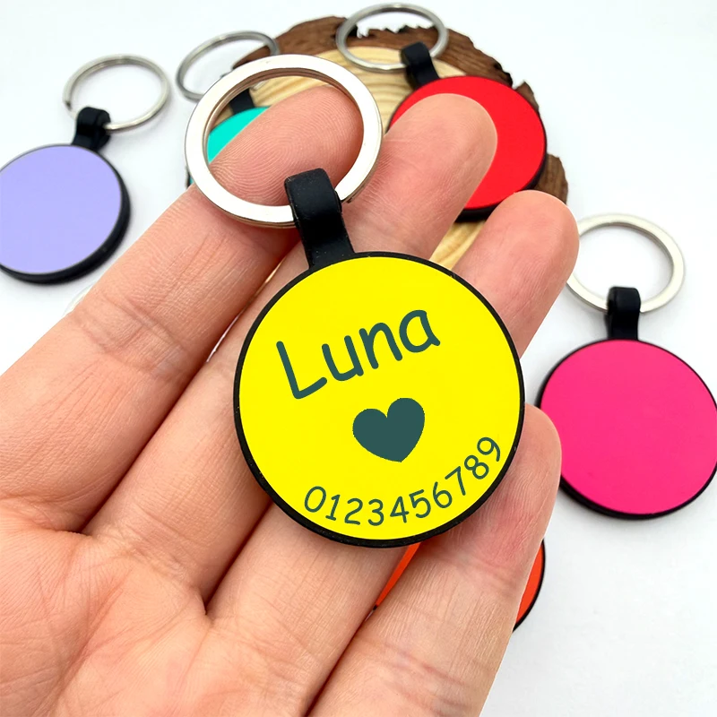 Placa identificativa de silicona para perros y gatos - grabable - imagen 3