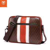 Bullcaptain Silicone Cowhide Leather Men Shoulder Bag Brand Laptop Handbag For Male Casual Crossbody Messenger Flap Tote JYB127