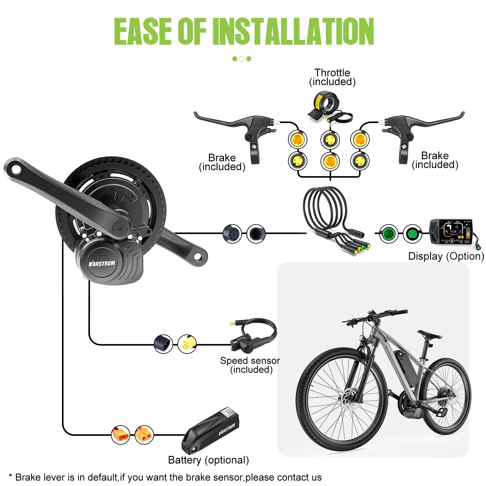 Tongsheng TSDZ8 750W TSDZ2B 500W 250W Motor Kit Mid Drive Torque Sensor Bicycle Engine Electric Bike Conversion Kit BB 68-73mm