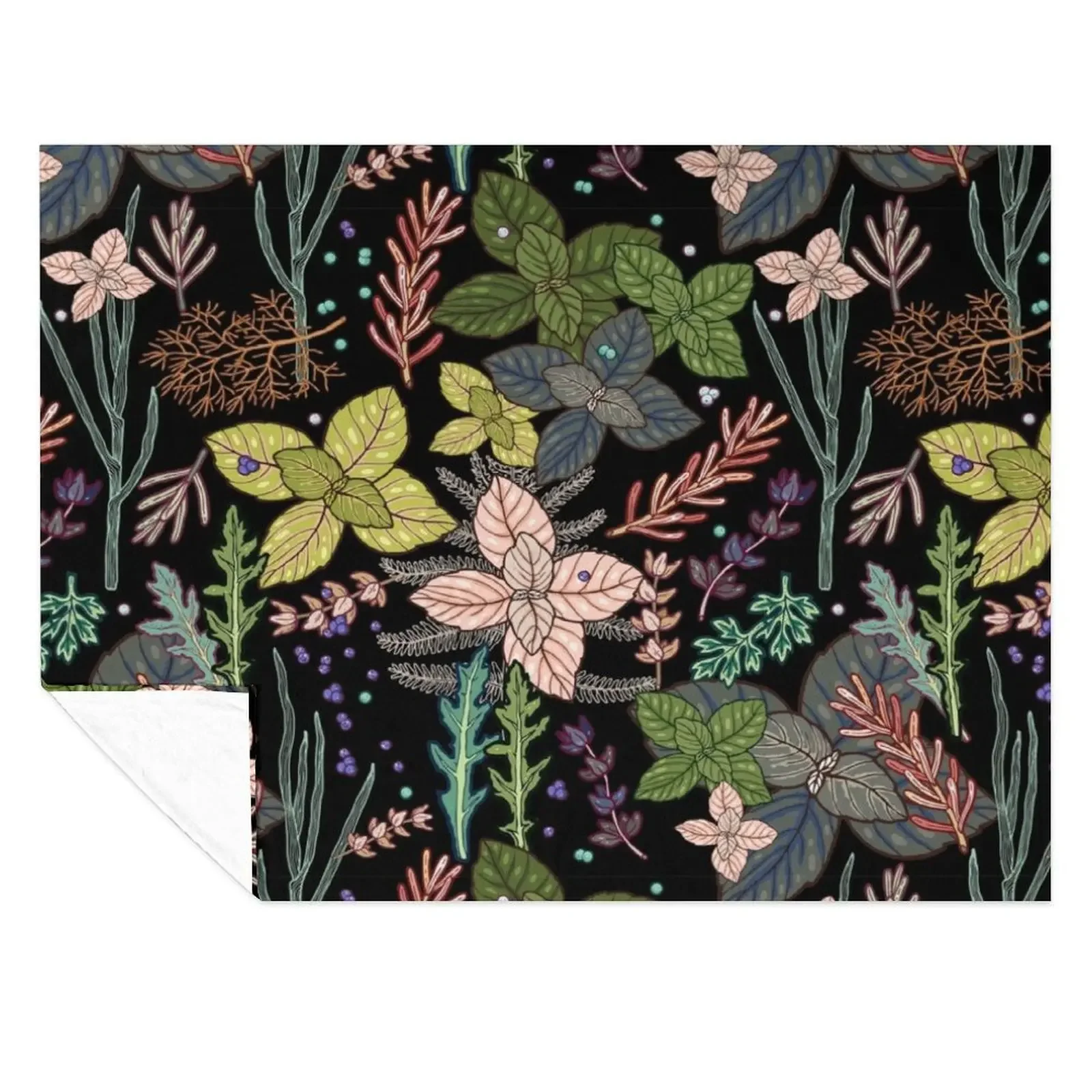 

mysterious herbs Throw Blanket Nap Flannel manga for winter Blankets