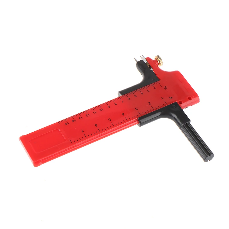 Cortador rotativo de brújula circular, herramienta de artesanía de arte de cuero y vinilo, cuchillo de brújula de plástico para dibujo de papel, cartón y goma