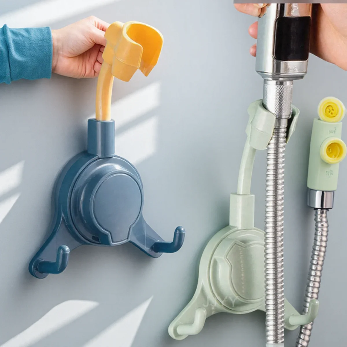 

Держатель насадки для душа на присоске, регулируемый кронштейн на 360 градусов, настенное крепление, аксессуары для ванной комнаты, инструмент для установки душа