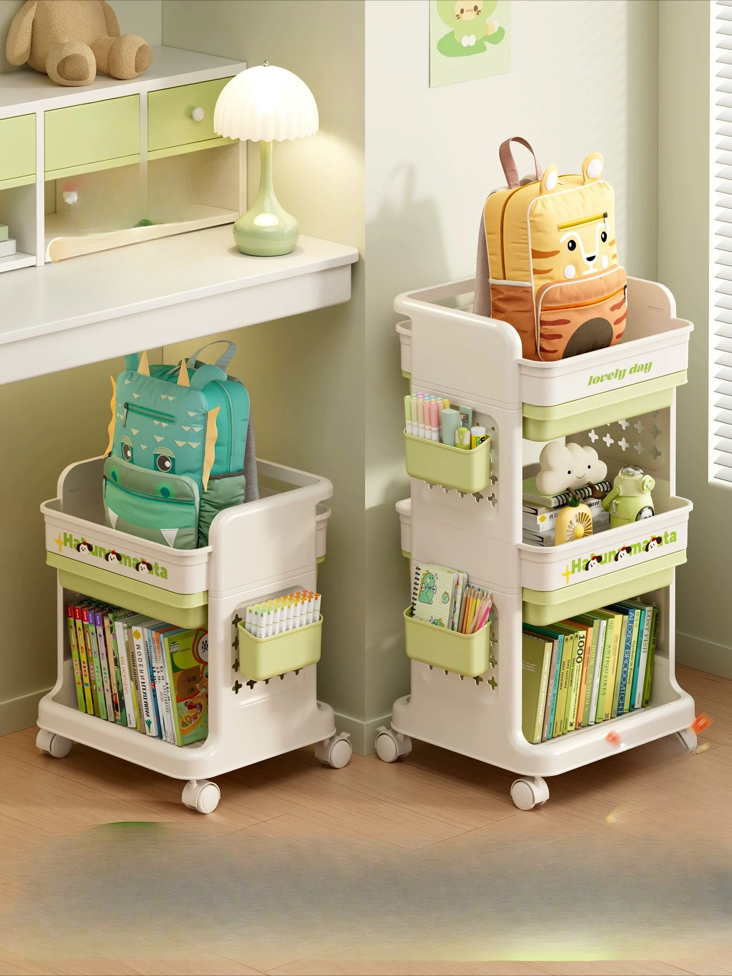 

Полка для школьных сумок, передвижная полка для школьных сумок на колесиках, мобильная стойка для хранения