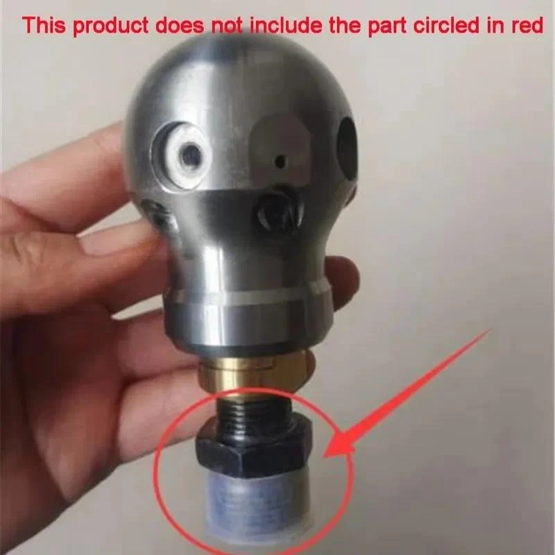High Pressure Cleaning Rotary Nozzle For Mine Pipeline Unclogging Internal Thread G3/8 Stainless Steel Ceramic Nozzle
