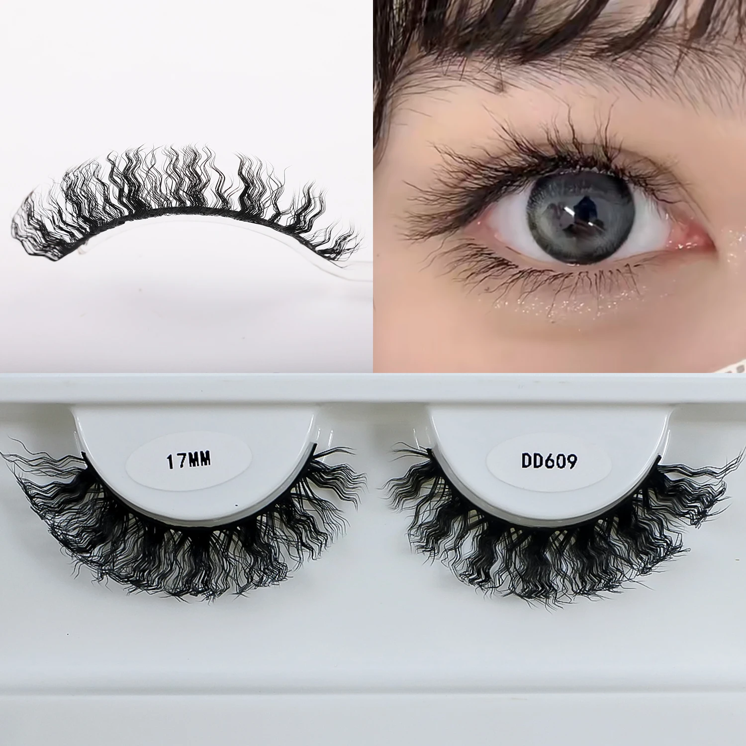 Nowe mody wełniane Curl rzęsy wegańskie puszyste sztuczne rzęsy z norek makijaż Flase przedłużanie rzęs