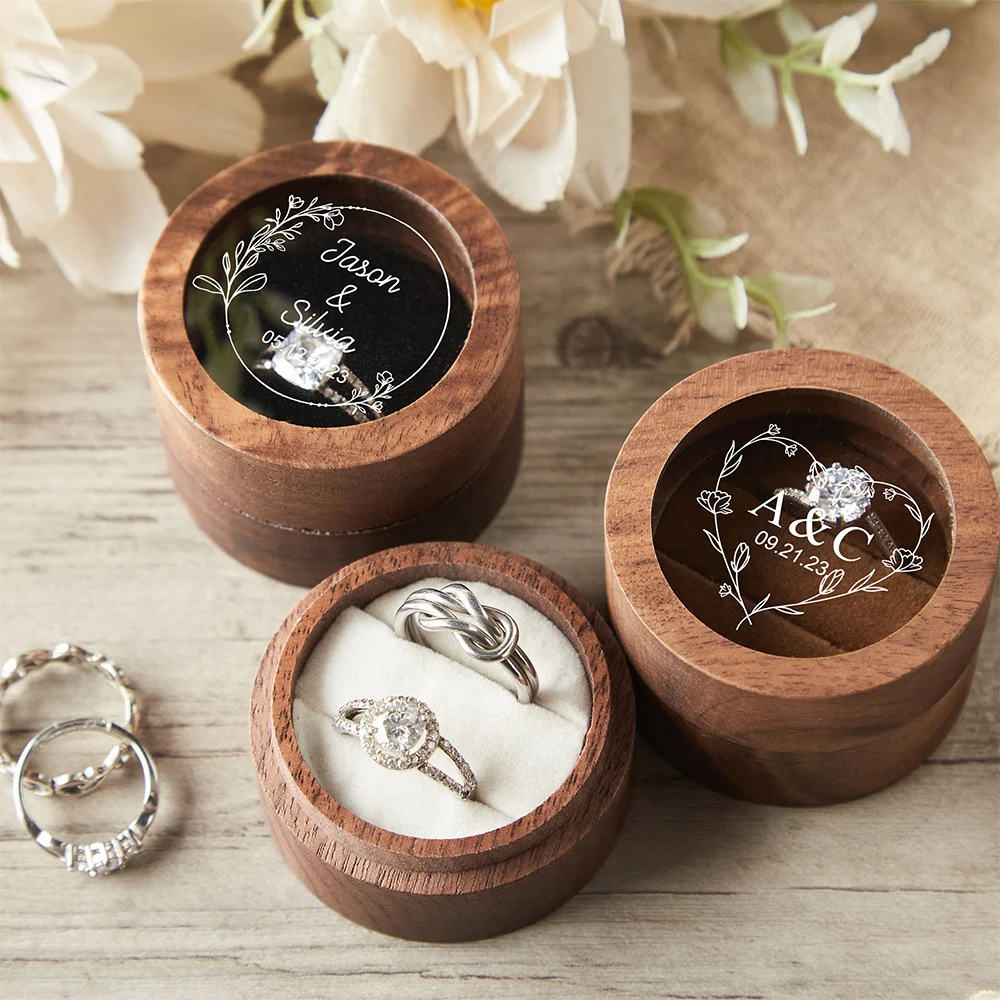 Boîte à matiques de mariage en - Wood Ring Blank avis et prix