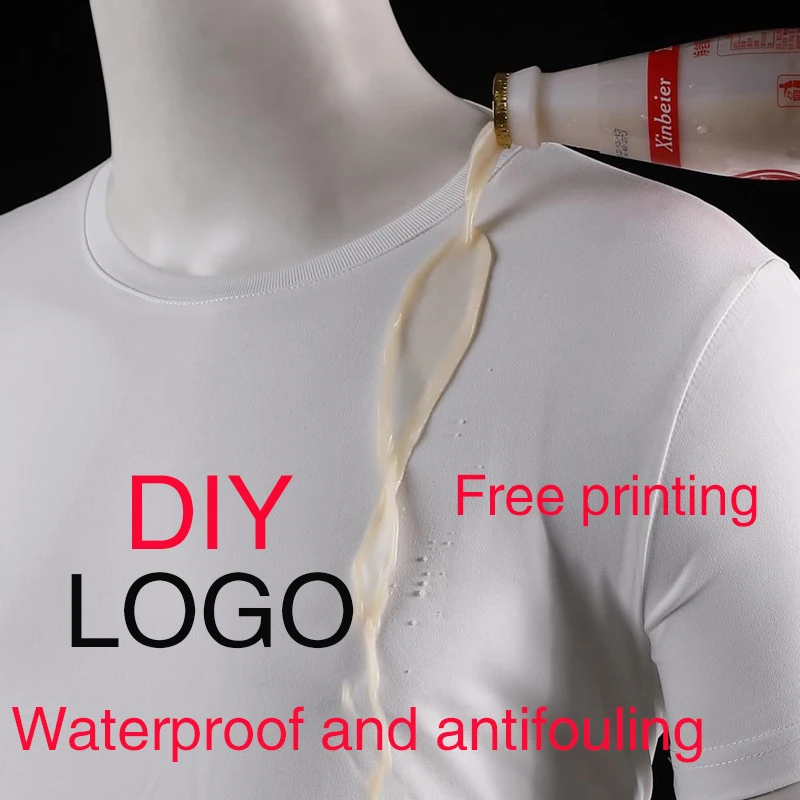 Waterproof Anti-stain T-shirt Sports Short Sleeve Team Construction Work Clothes Advertising Culture Shirt Speed Dry Clothes