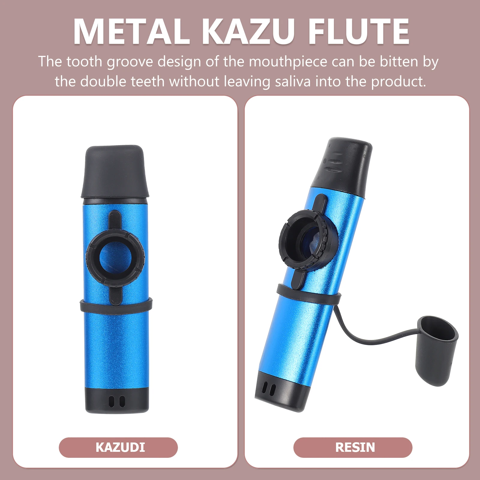 

1 Set Metal Kazoo Flutes Aluminium Alloy Beginner Accompaniment Instruments Simple Design Performance Kazoo Small