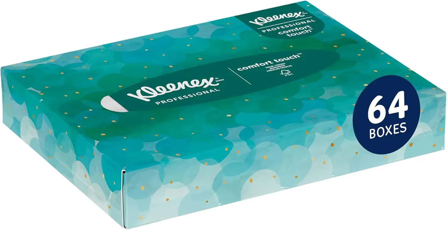 

Professional Facial Tissue Bulk, Flat Boxed for Business Use, 48 Tissues per Box, 64 Boxes per Case