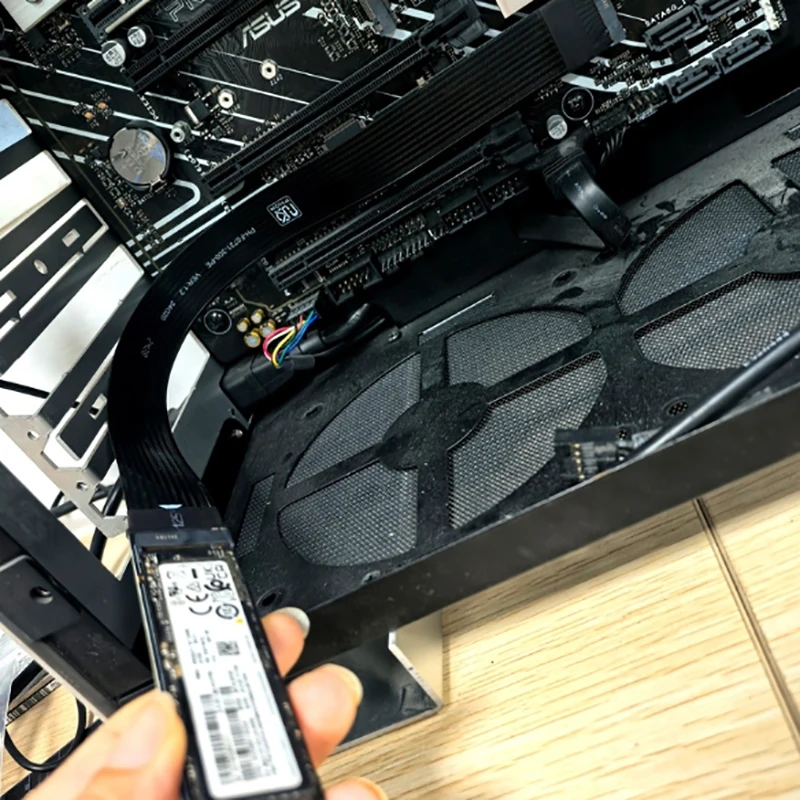 Удлинительный кабель NVME Riser Card SSD-адаптер с двумя протоколами PCIE 4.0 M.2 M Key для 2230 2242 2260 2280 M.2 PCIE / M2 NGFF SATA SSD