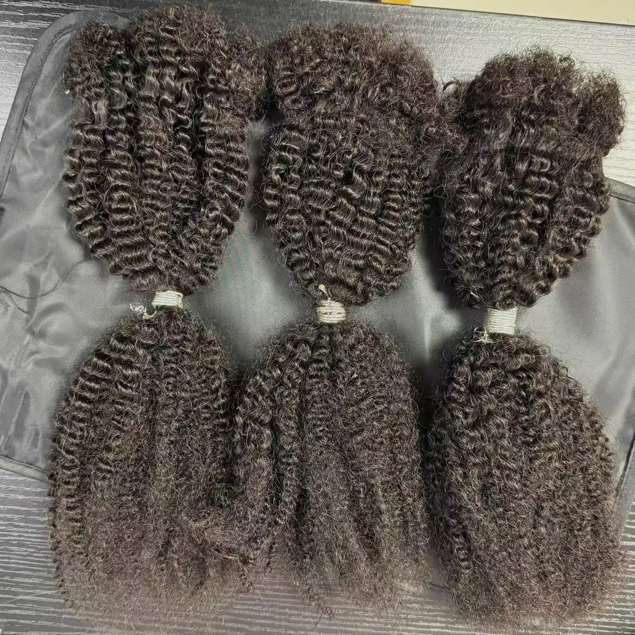 حزم الشعر البشري لضفائر Locs 4C الأفرو غريب مجعد السائبة تمديد جديلة 16 بوصة شعر عذراء الخام غير المجهزة السائبة لا لحمة #3
