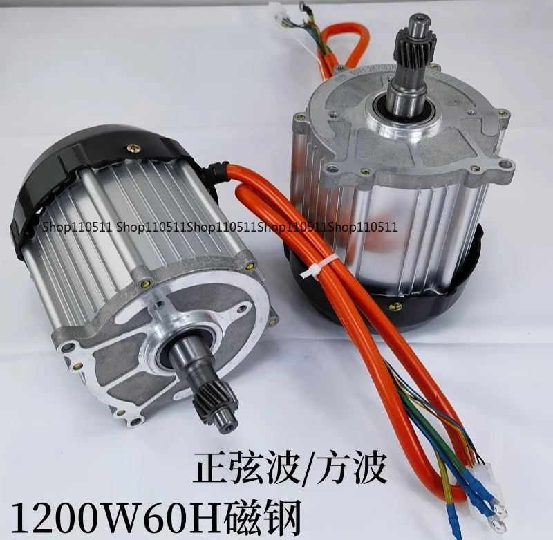 1200W Brushless Permanent Magnet DC Motor, Electric Drive for New Energy 3/4-Wheel EV Replacement