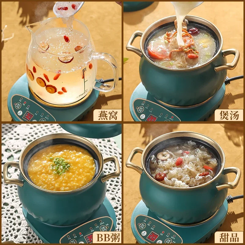 وعاء صحي منزلي جديد متعدد الوظائف من السيراميك ماكينة صنع الشاي الزجاجية الأوتوماتيكية مكتب وعاء الحساء الكهربائي الصغير سبليت ديكوتيون