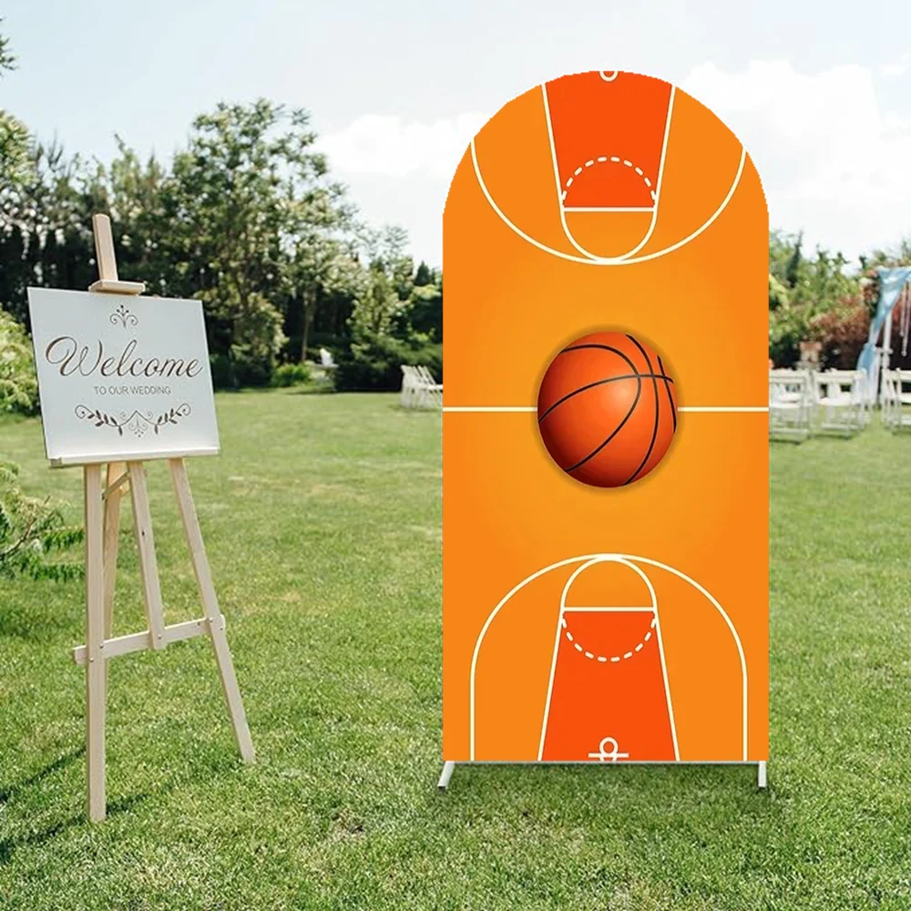 Mockika ديكور استحمام الطفل كرة السلة غطاء خلفية مقوس خلفية قوس الرياضة حفلة عيد ميلاد حفل التخرج الصورة