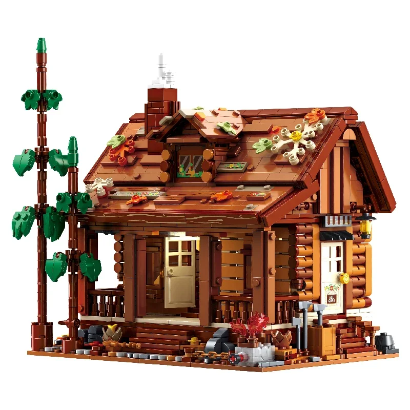 

2264 шт., светлая лесная домика, деревянный дом, строительные блоки, бревенчатая домика, модульная строительная модель, кирпичи, игрушки для взрослых, подарки для детей