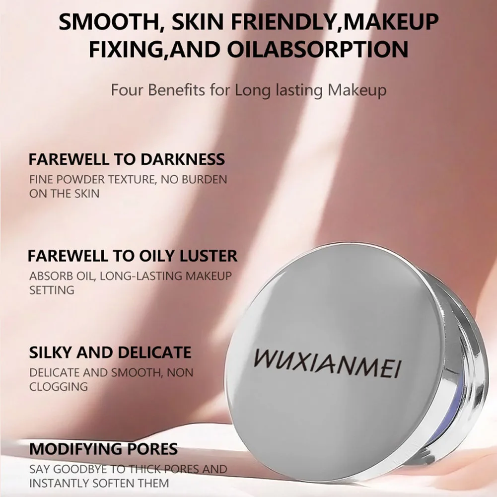 Poudre à réglage naturel, fond de teint en soie légère et douce, imperméable, longue durée, contrôle de l'huile du visage, maquillage Non poudré, cosmétiques