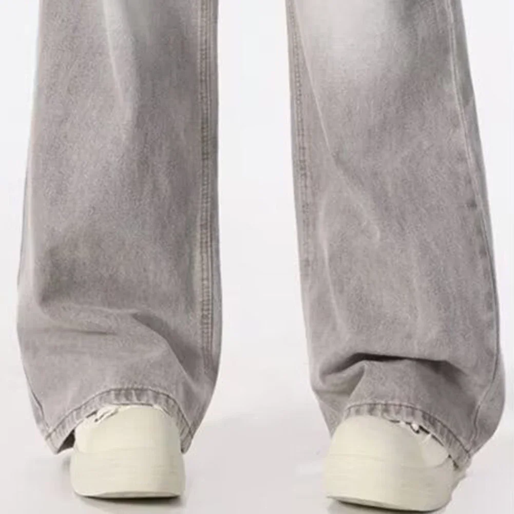 

Distressed White High Waist Slim Fit Loose Wide Leg Pants for Women Perfect for Spring and Summer Leisure Activities