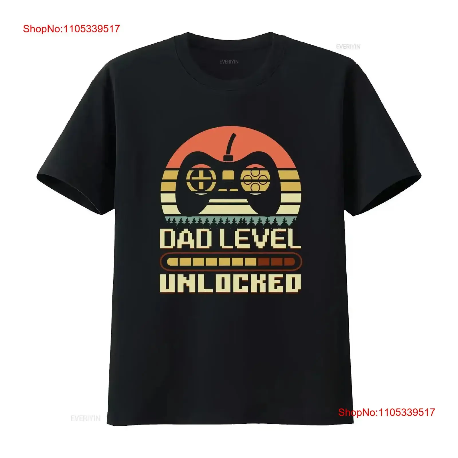 Dad Level Unlocked T-Shirt zum Vatertag für Papa, New Vintage Gamer Baby-Ankündigung, gewaschenes Vintage-Design, Unisex, stilvoll
