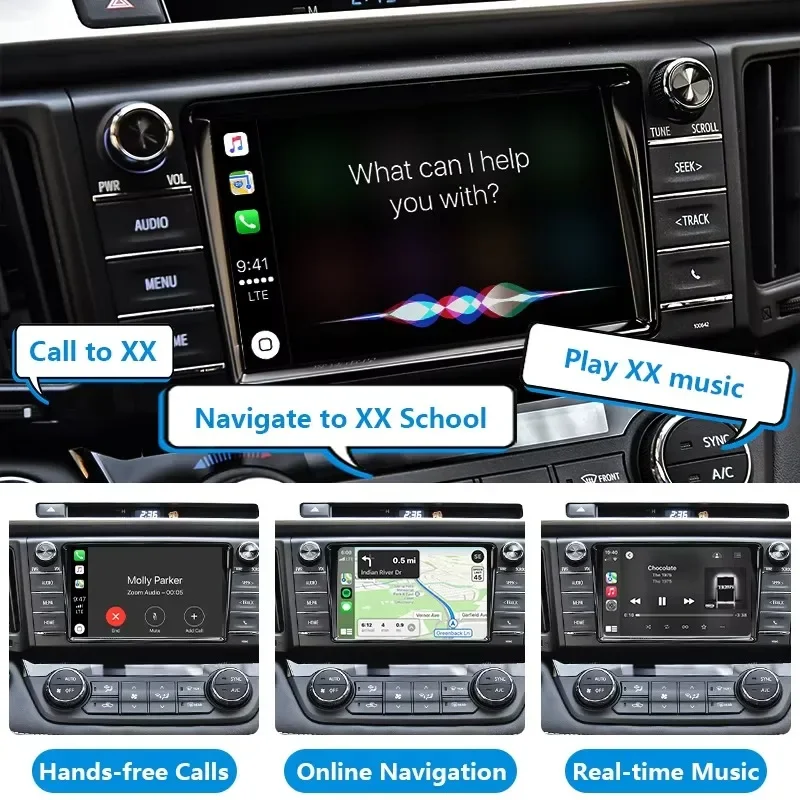 

Auto Integration Kits Wireless Apple CarPlay Android Auto Navigation & GPS Auto Electronics for Toyota Car 2014 - 2018