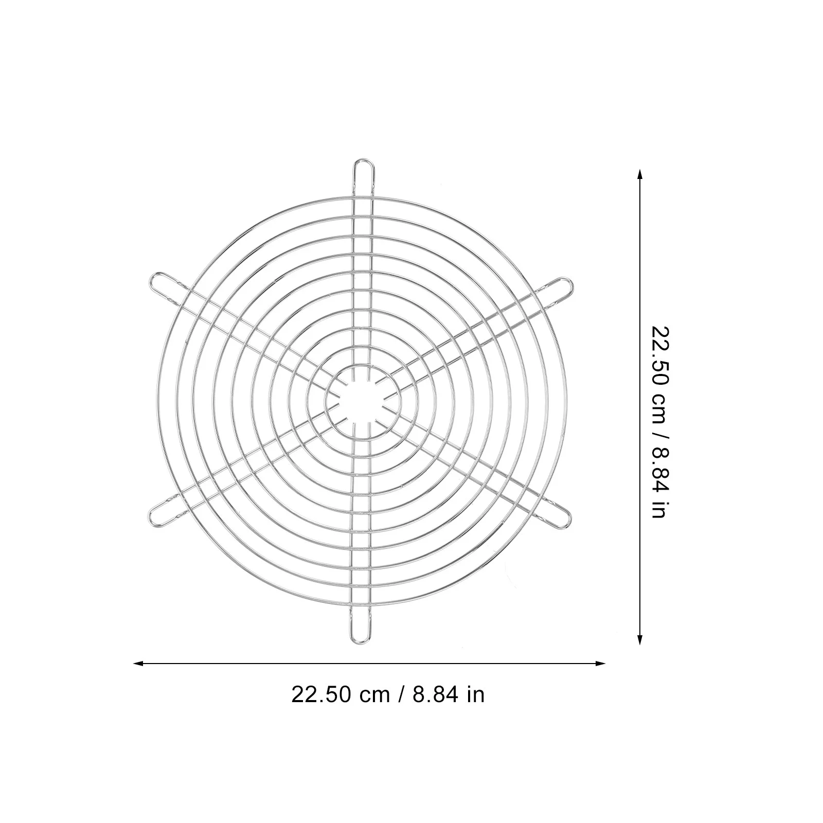 Ventilador de exaustão grade de resfriamento protetor para ventiladores capa de metal acessórios prateados