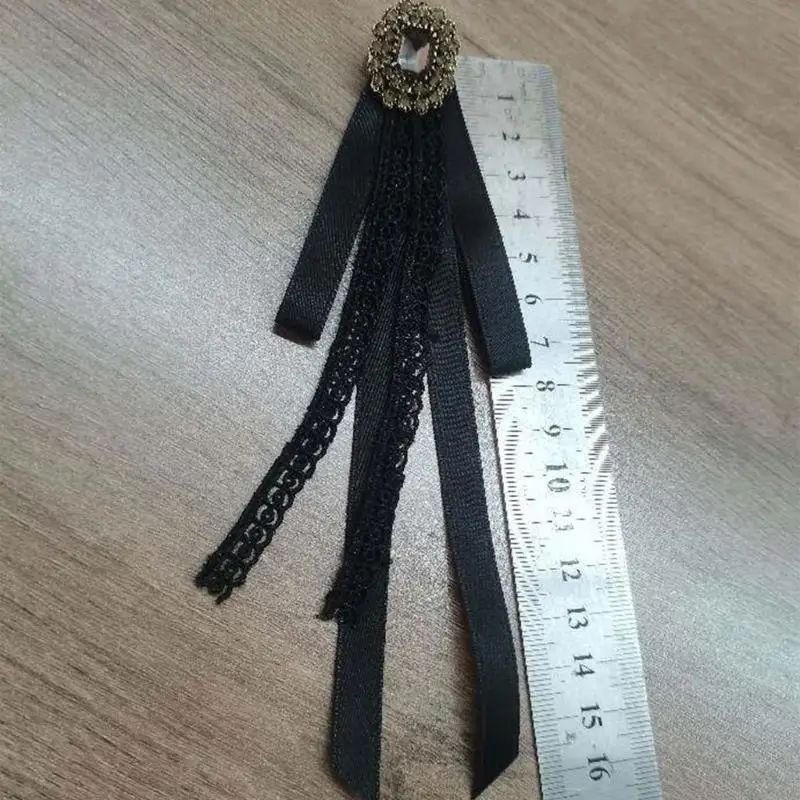  Fashionable Polyester Ribbon Brooch With Stylish Rhinestones Great Gift For Friend And Colleagues
