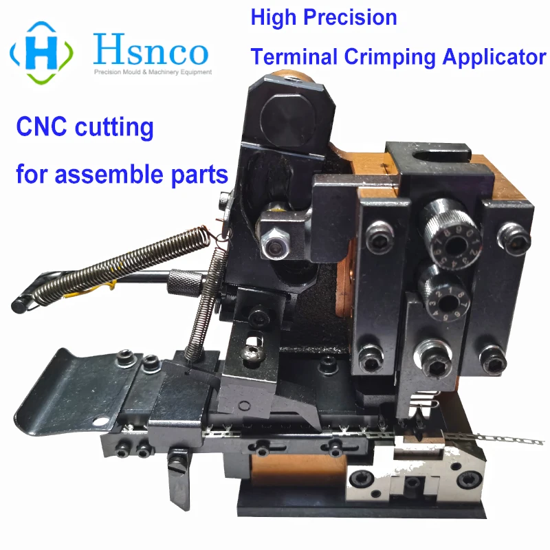 High Precision Side/Horizontal Feed Terminal Crimping Applicator/OTP/Mould For Thin Wire CNC Cut Parts Wire Crimping Applicator