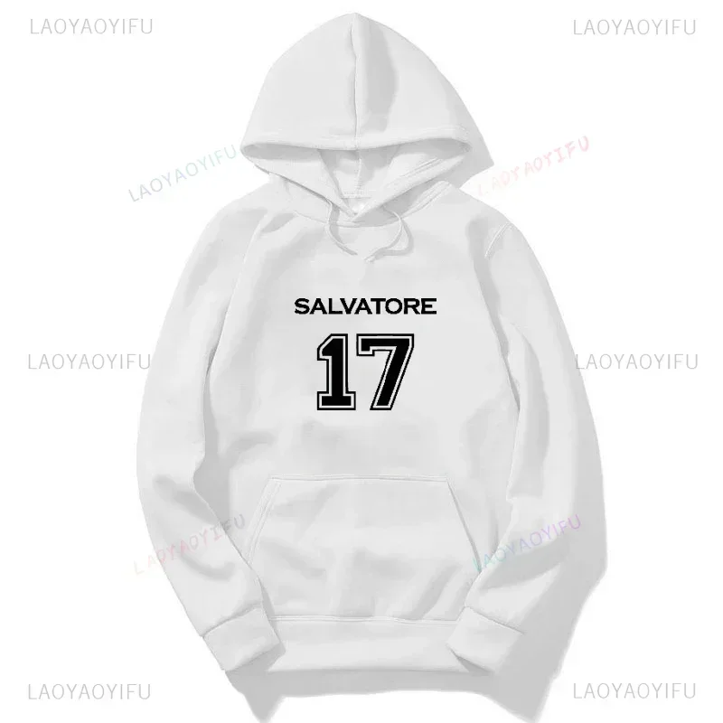 Hoodie vampir diari 2024 Hoodie uniseks lengan panjang Jumper Musim Dingin Sweatshirt Jumper hadiah pacar mantel bertudung kasual Streetwear