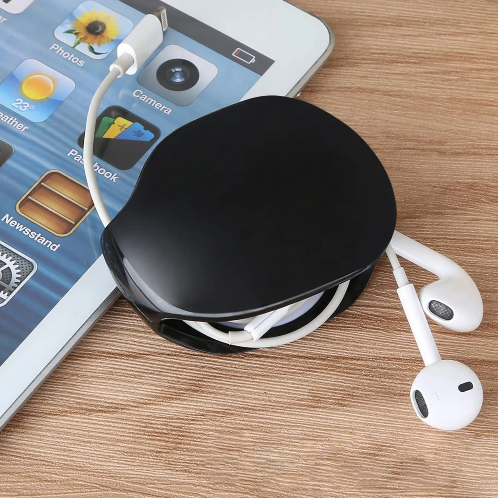 

Automatic Closing Cable Cord Wire Organizer Bobbin Winder Earphone Wrap Headphone Cable Storage Box Earphone Wire Organizer