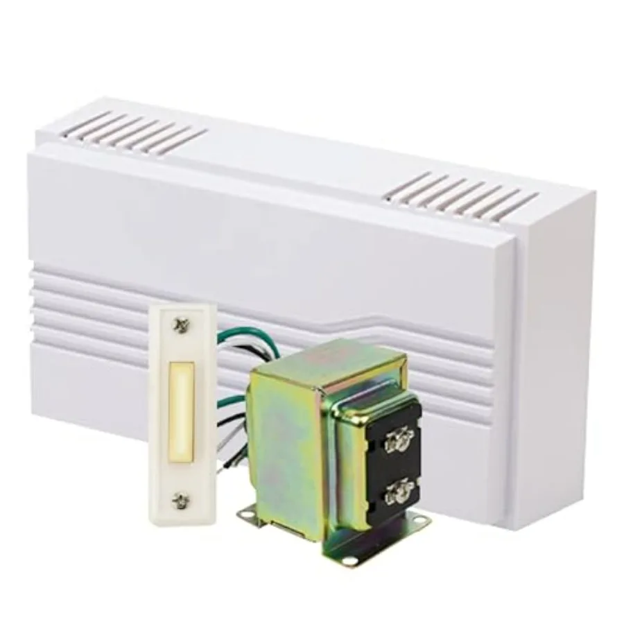 

Newhouse Hardware Hardwired Chime Kit with 16-Volt/30VA Transformer and Surface-Mount White Button
