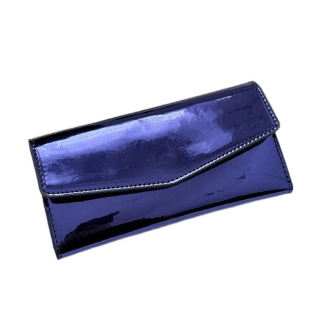 

Pu Leather Envelope Evening Bag Functional Large Capacity Messenger Cluth Bag Korean Style Purses Triple Flod Long Wallet