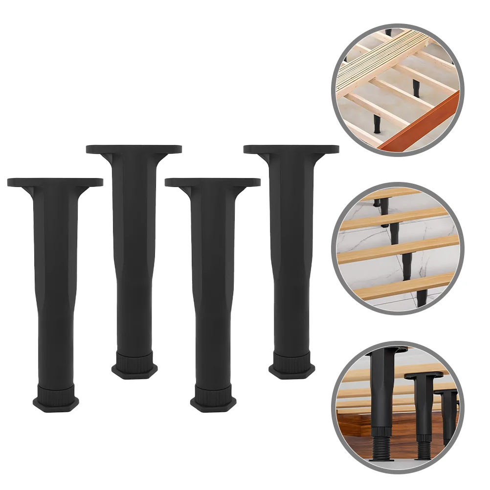 4 Pcs Bed Frame Support Legs Adjustable for Furniture Replacement Parts Base Queen Size