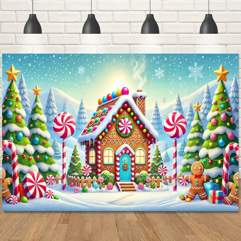 1-piece-grand-tapisserie-de-maison-en-pain-d'epice-fond-winter-wonderland-avec-pot-de-bonbons-et-sucette