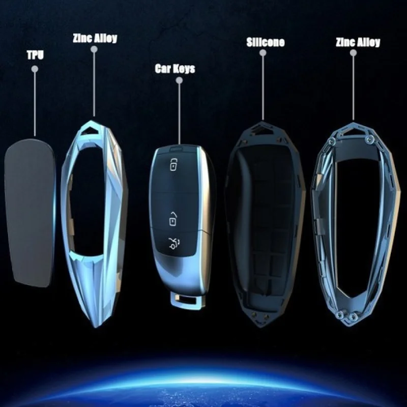 A + سبائك الزنك بولي يوريثان سيليكون مفتاح السيارة فوب غطاء لبنز GLC A B GLB AMG C E S G #3