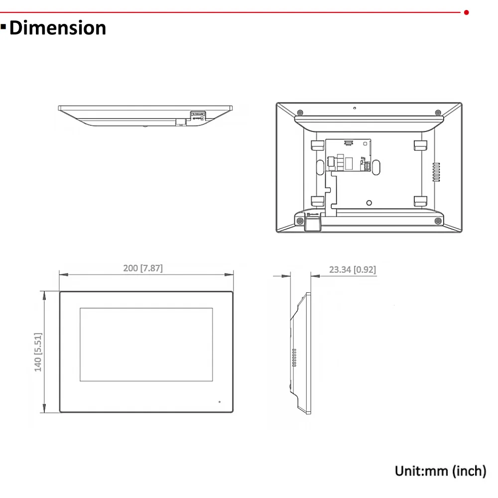 Hikvision Origineel Meertalig DS-KH6320-WTE1 7 inch touchscreen IP-gebaseerd binnenstation Ontvang oproep Live View op afstand WIFI