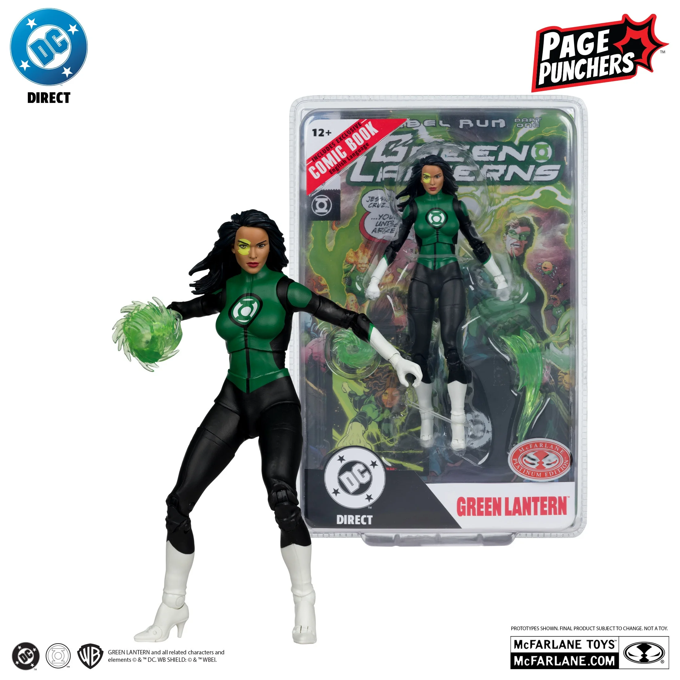 

McFarlane Toys Green Lantern Jessica Cruz DC DIRECT Page Punchers Original 7" Action Figure Model Doll Garage Kit Gift Collect