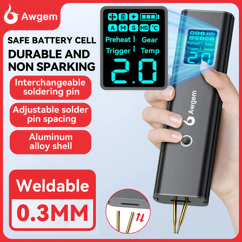 Awgem AS2 Spot Welder Portable Handheld Spot Welding Machine