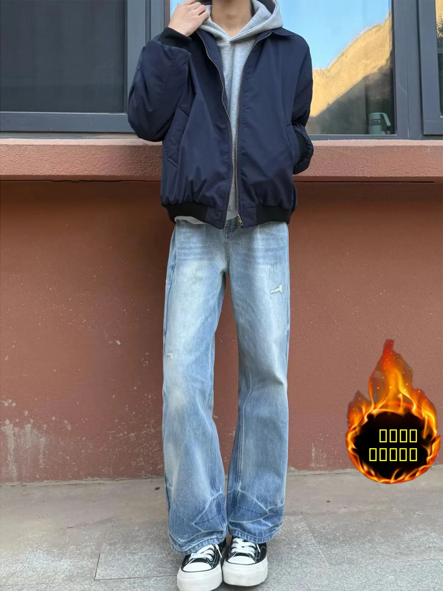 

Утепленная зимняя хлопковая куртка-бомбер для мужчин: теплая верхняя одежда, молодежная, модная, с длинными рукавами, на молнии, однотонная