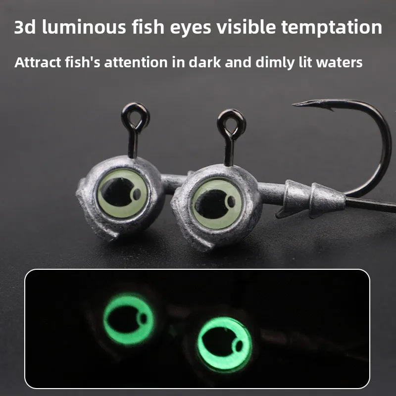 

Рыболовные крючки-джиги Bigeye Fish Head, 7 г, 10 г, для морской рыбалки, незацепляющиеся, усиленные, острые, 5 коробок