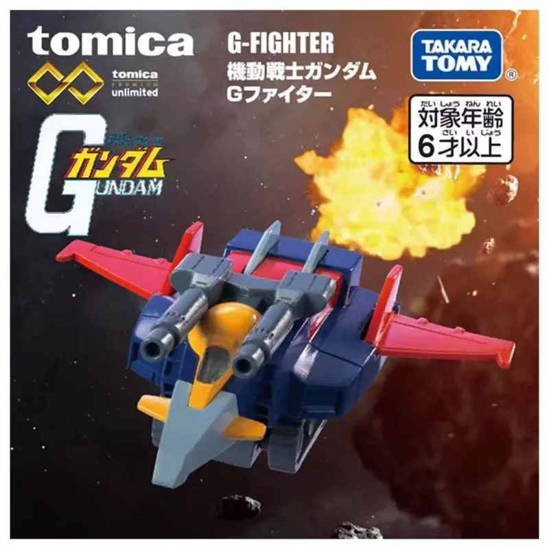 TAKARA TOMY Gundam Char Aznable Zakus G Fighter Model Samochodu ze Stopu Metali Zabawka dla Chłopców Kolekcjonerski Model Pojazdu