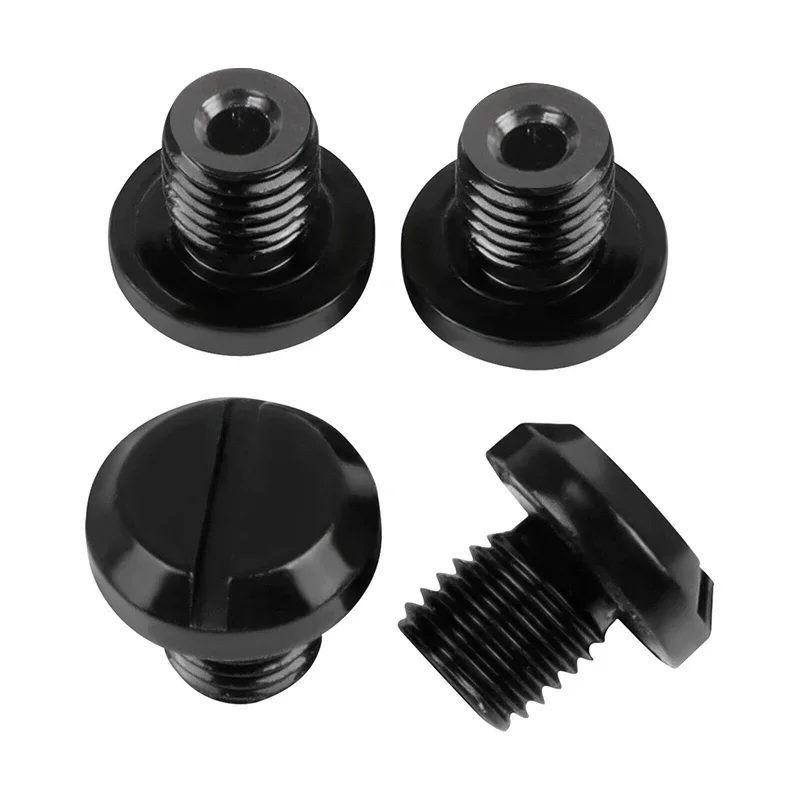 4Pcs CNC Motorcycle Mirror Hole Blanking Plug Screw Bolts Black Left Right Hand Thread Mirror Hole Caps M10 x 1.25 Universal Fit