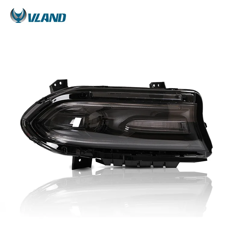 VLAND Full LED R/T SRT RGB  DRL Headlights Car Head Light Assembly 2015-2020 Front Lamp For Dodge Charger