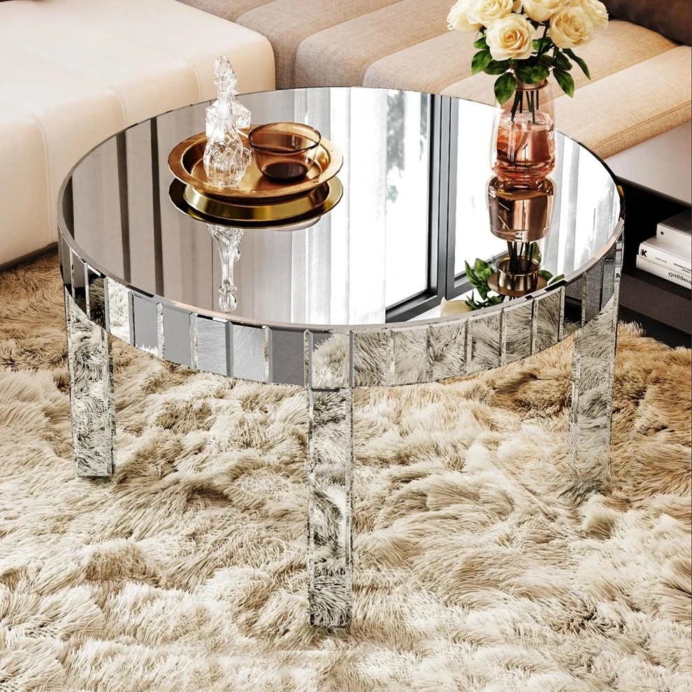 Nordic mirror coffee table, small household, modern simplicity and light luxury