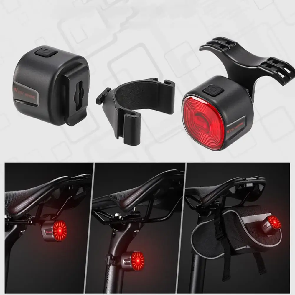 Safety Warning Bicycle Taillight Bicycle Taillight Automatic Brake Detection Led Cycling Bike Tail Light Waterproof for Bicycle