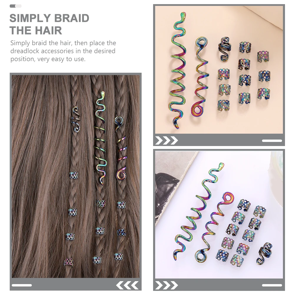 

1 set Retro Spiral Snake Braid Hair Accessories Vintage Hairpin Set for Women Men Hair Jewelry Braiding Decorations