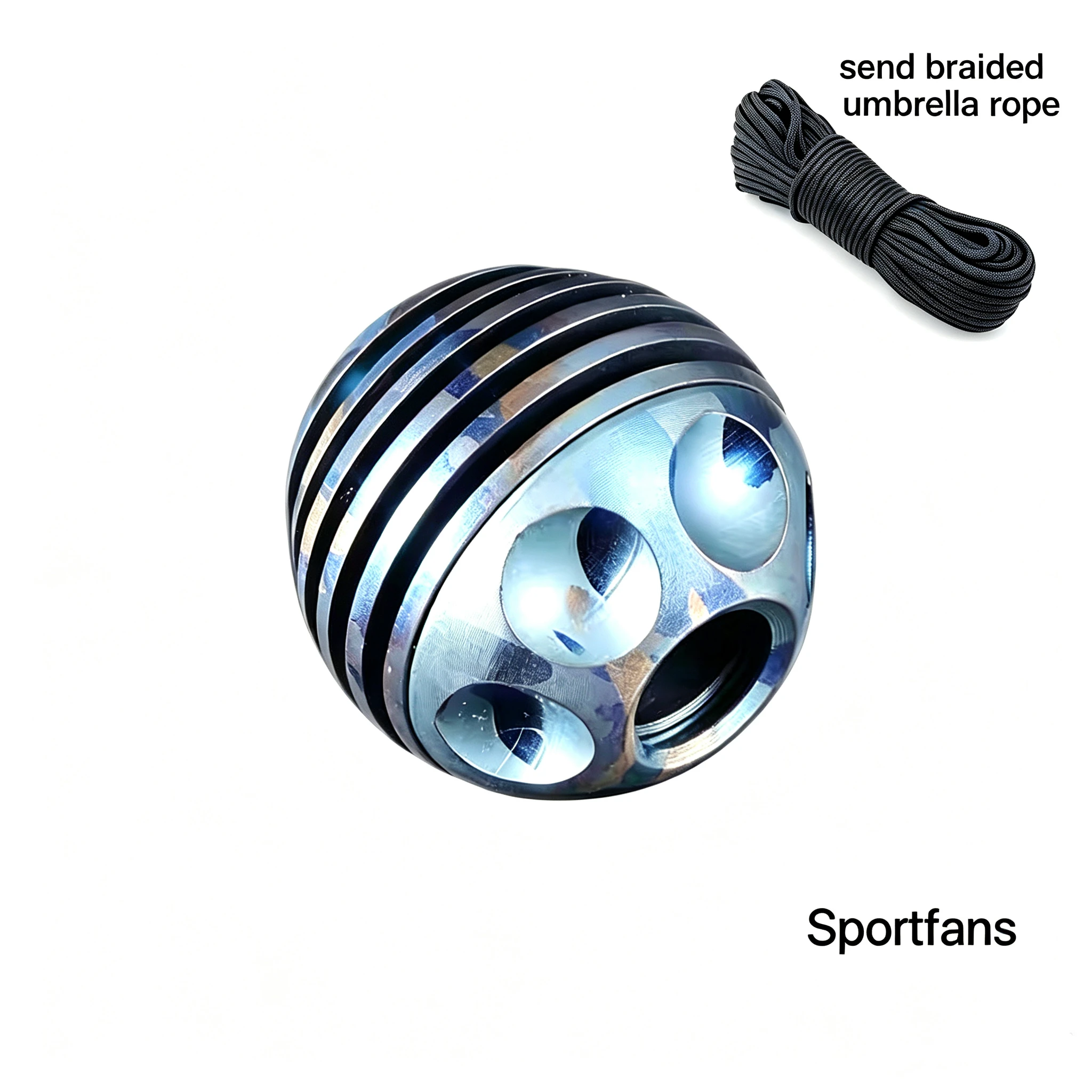 Titanium Alloy Planet Ball Bead Paracord Umbrella Rope Keyring DIY Bracelet Pendant Outdoor EDC Jewelry Accessories