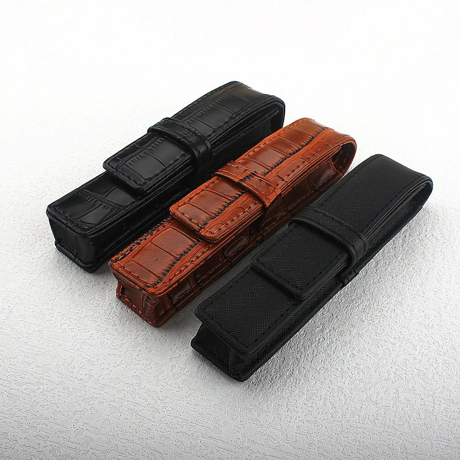 

Luxury Business PU Leather Fountain Pen Case Pen Case Pouch, Handmade Display Pen Holder Bag 1 Slots