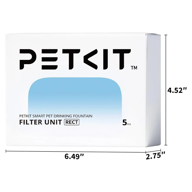 PETKIT Filter Unit Rect for EVERSWEET MAX Cordless Water Fountain, Replacement for 105 fl oz/3L Automatic Cat Fountain
