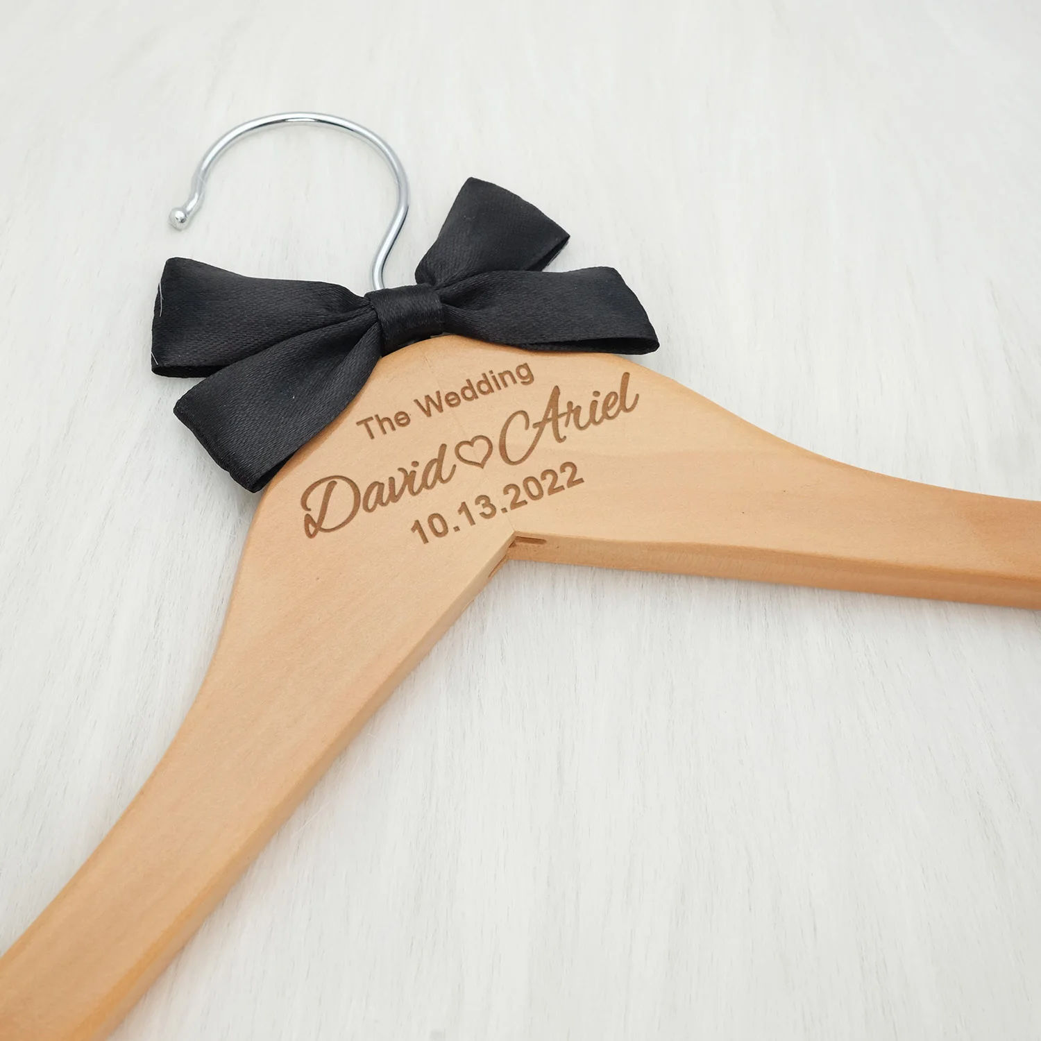 Custom Wedding Dress Hanger Personalized Wedding Hanger Personalised Bridal Hanger Engraved Names and Date Bridal Shower Gifts